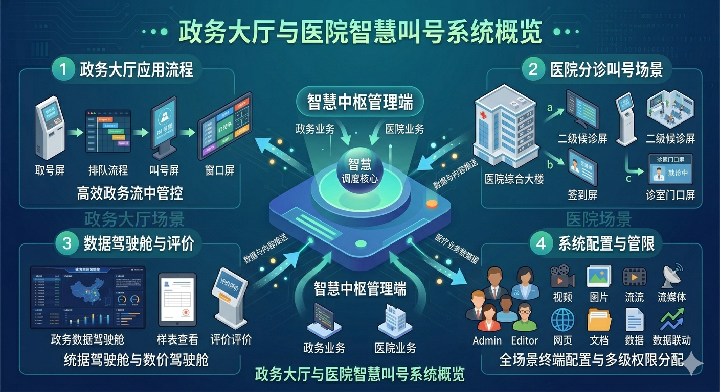 排队叫号系统界面示意