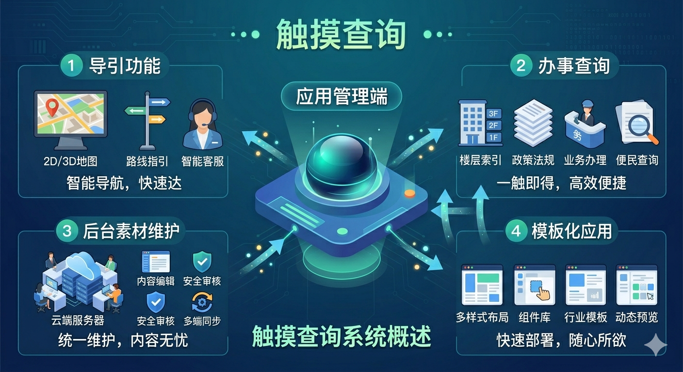 触摸查询导引界面示意